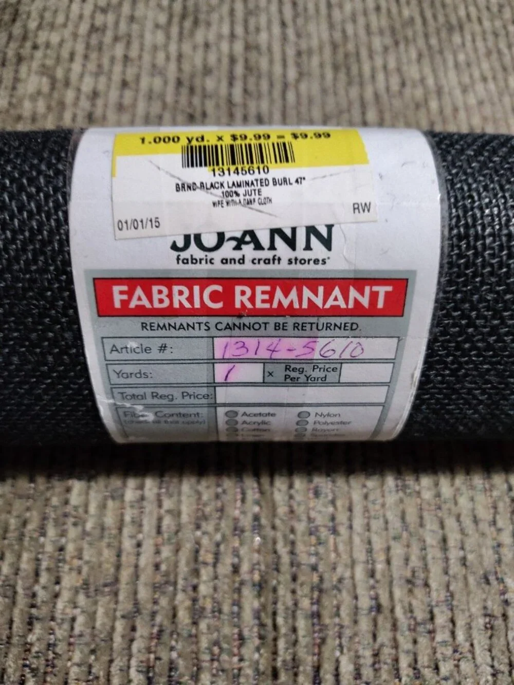 Fabric Remnant Type, Size, Color, Material And Manufacturer Varies See Pictures